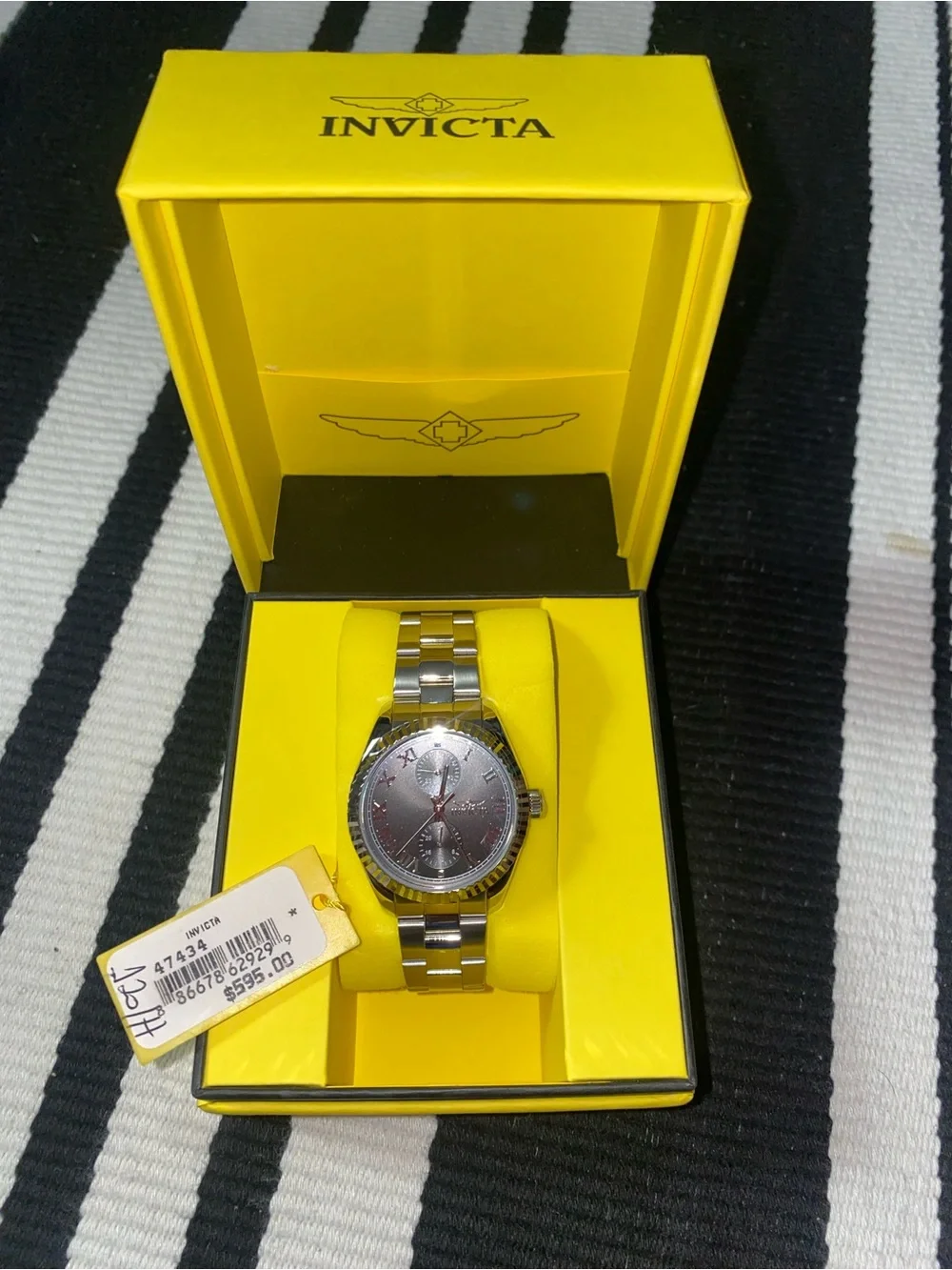 Invicta Silver Stainless Steel Women’s Watch with Gray Dial